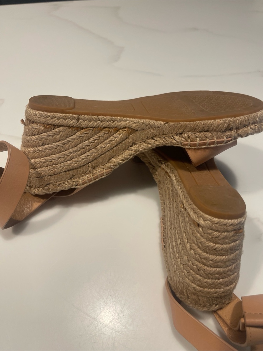 Tory Burch Tan Leather Espadrille Ankle-Strap Sandals - Picture 11 of 12